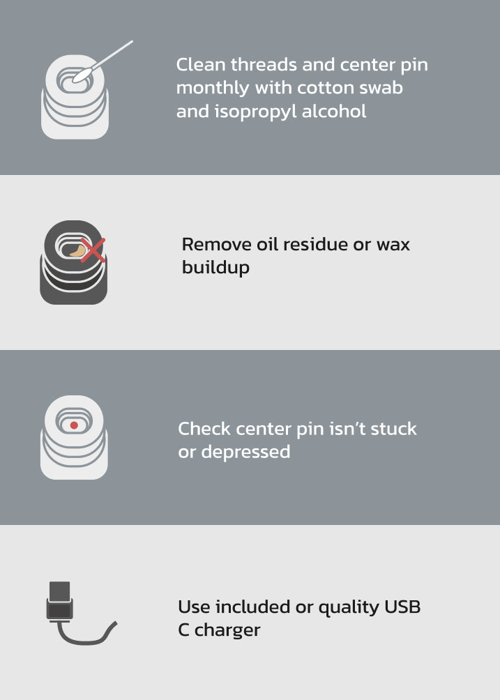 Tips for using and maintaining a 510 thread battery